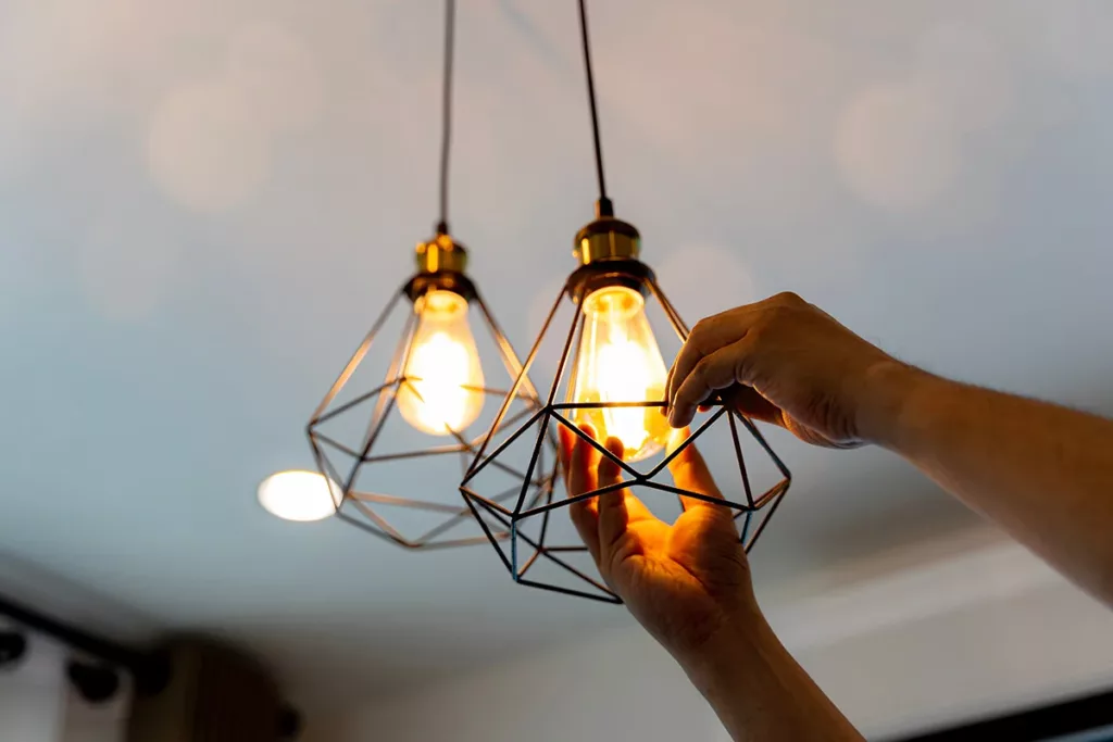 Replacing the light bulb of a historic lighting fixture with LED light bulbs